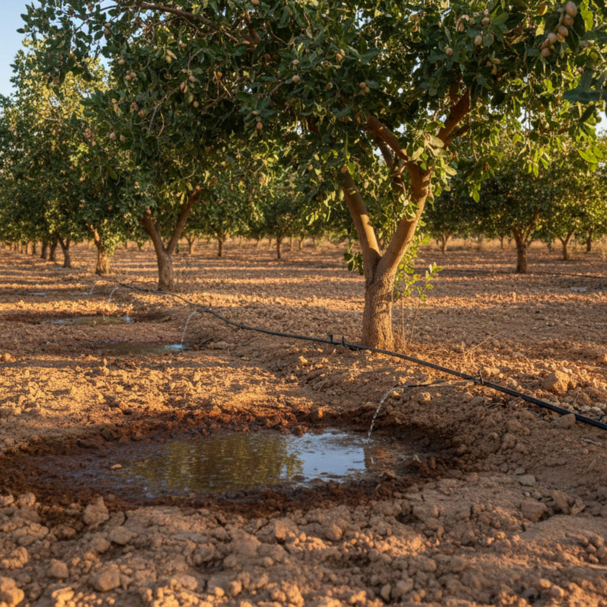 Infiltración y gestión del agua en pistacho