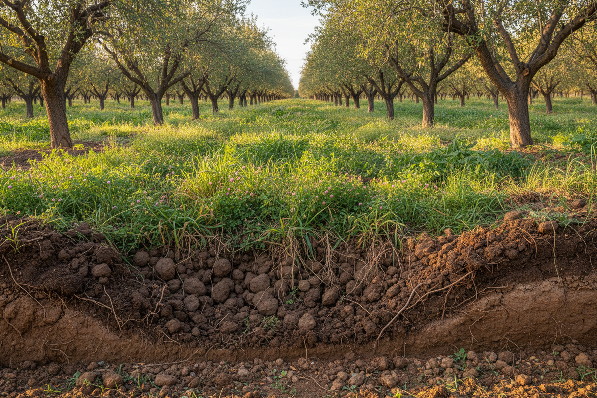 Conservación del suelo en parcelas de almendro