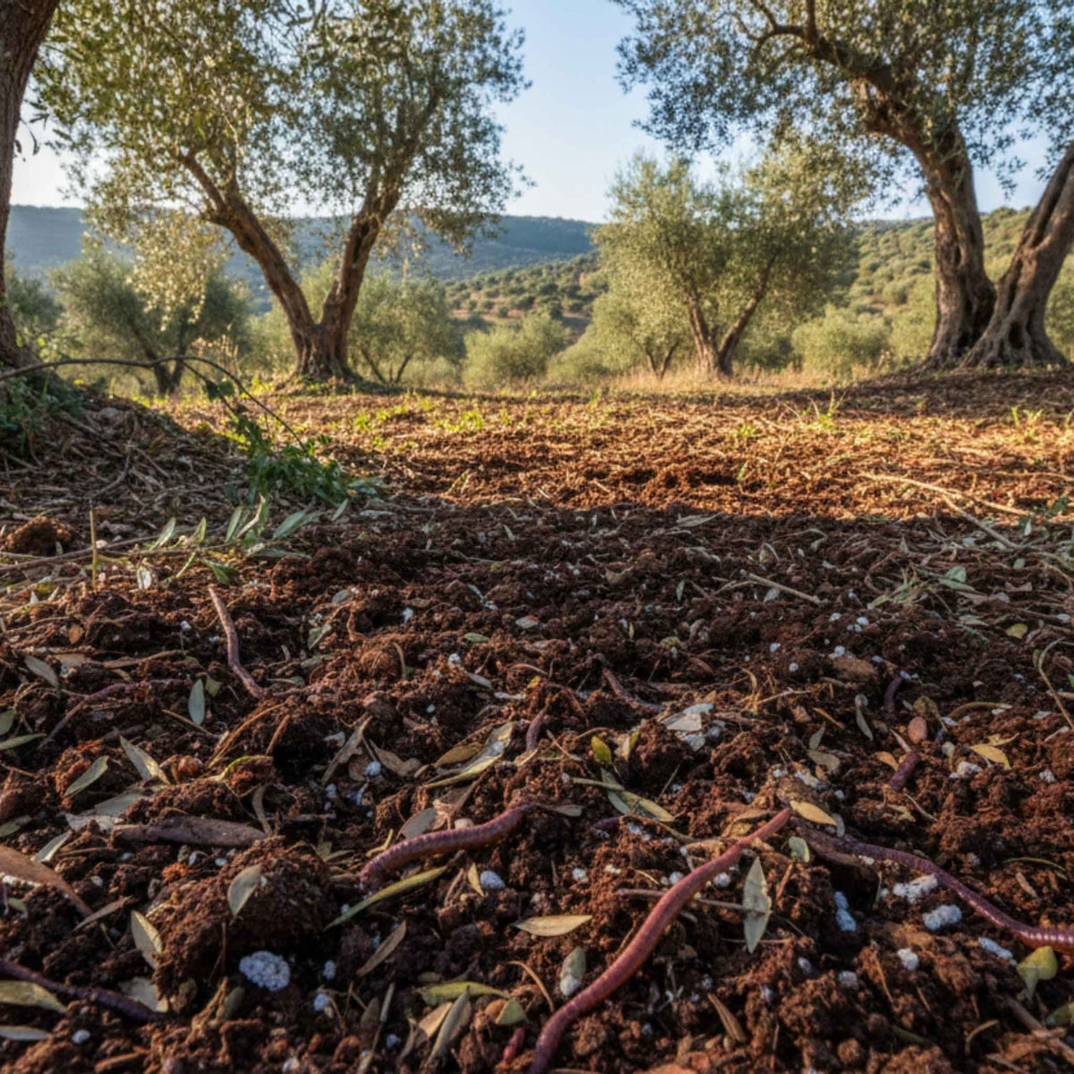 Materia organica en el olivar